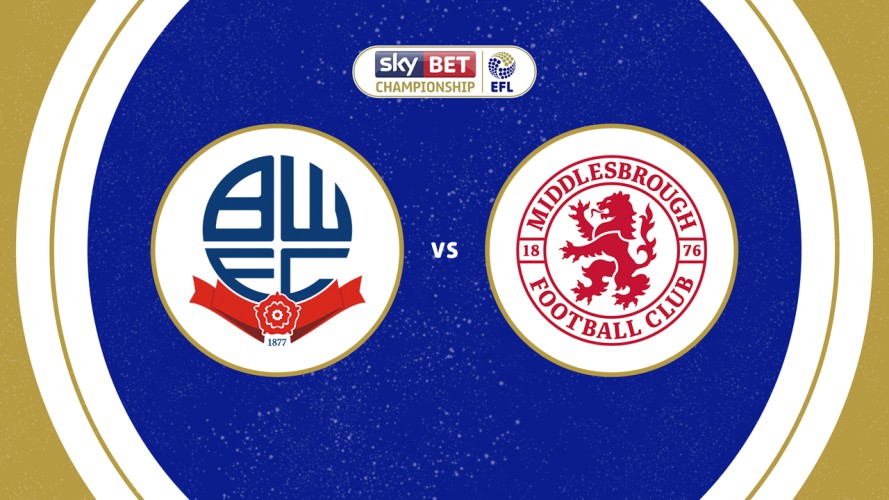 Bolton Wanderers vs Middlesbrough event artwork
