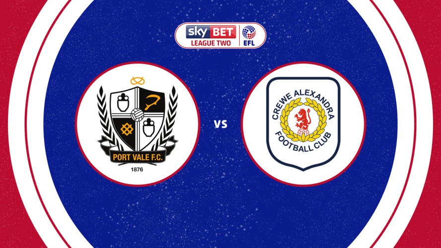 Port Vale vs Crewe Alexandra event artwork
