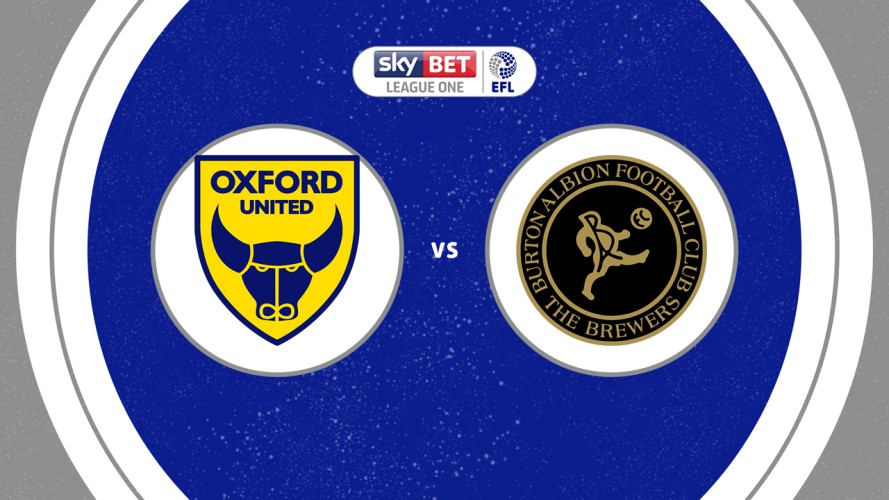 Oxford United vs Burton Albion event artwork