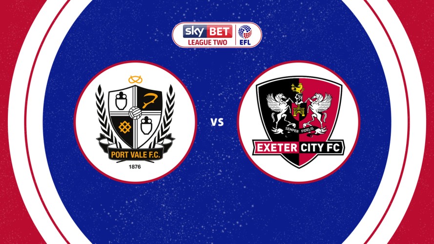 Port Vale vs Exeter City event artwork