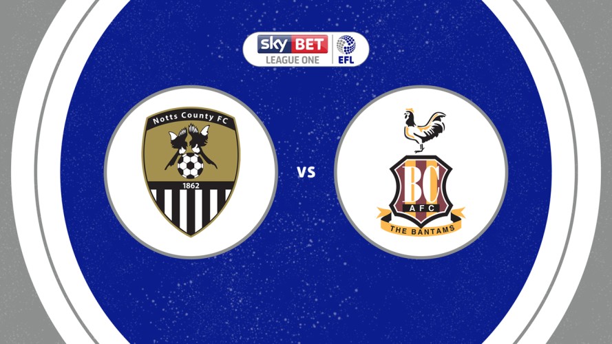 Notts County vs Bradford City event artwork