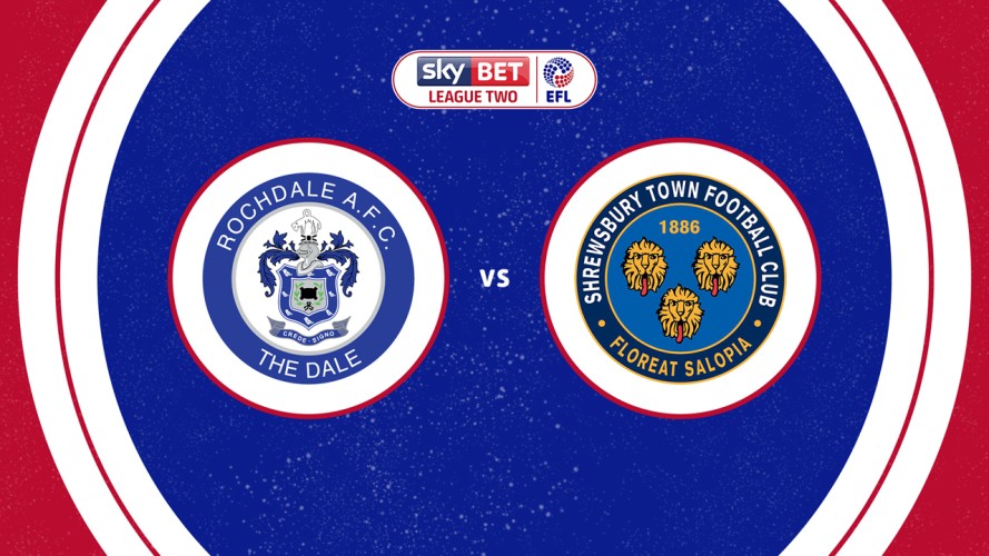 Rochdale vs Shrewsbury Town event artwork