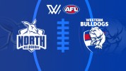 North Melbourne Kangaroos Women vs Western Bulldogs Bulldogs Women thumbnail artwork