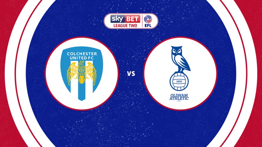 Colchester United vs Oldham Athletic event artwork