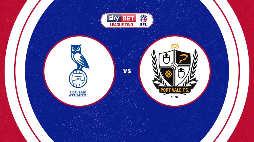 Oldham Athletic vs Port Vale event artwork