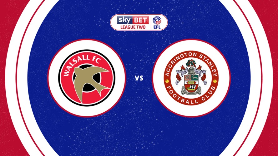 Walsall vs Accrington Stanley event artwork