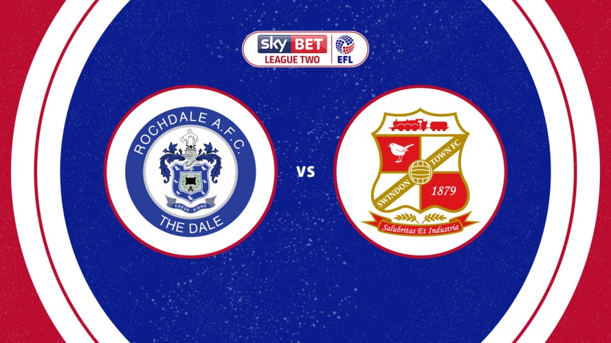 Rochdale vs Swindon Town event artwork