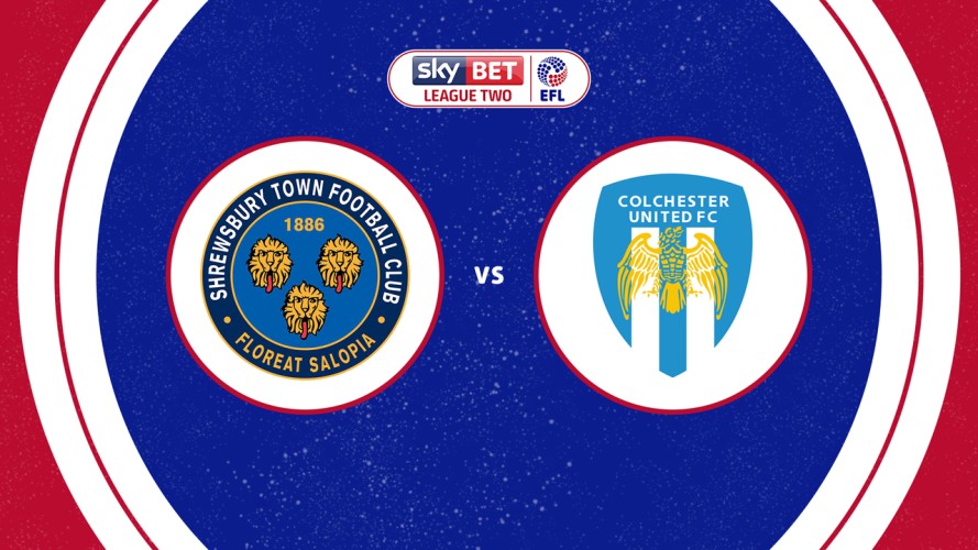 Shrewsbury Town vs Colchester United event artwork