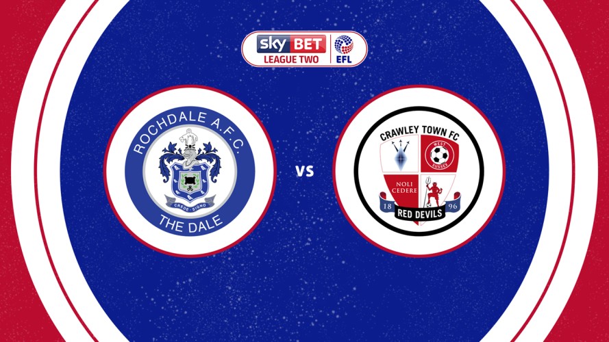 Rochdale vs Crawley Town event artwork