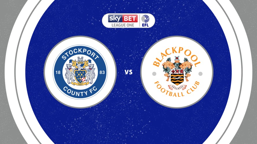 Stockport County vs Blackpool event artwork