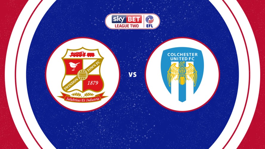 Swindon Town vs Colchester United event artwork