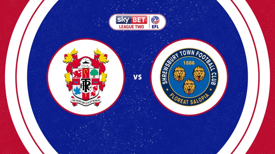 Tranmere Rovers vs Shrewsbury Town event artwork