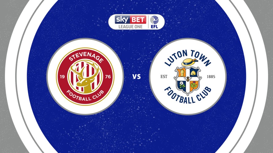 Stevenage vs Luton Town event artwork