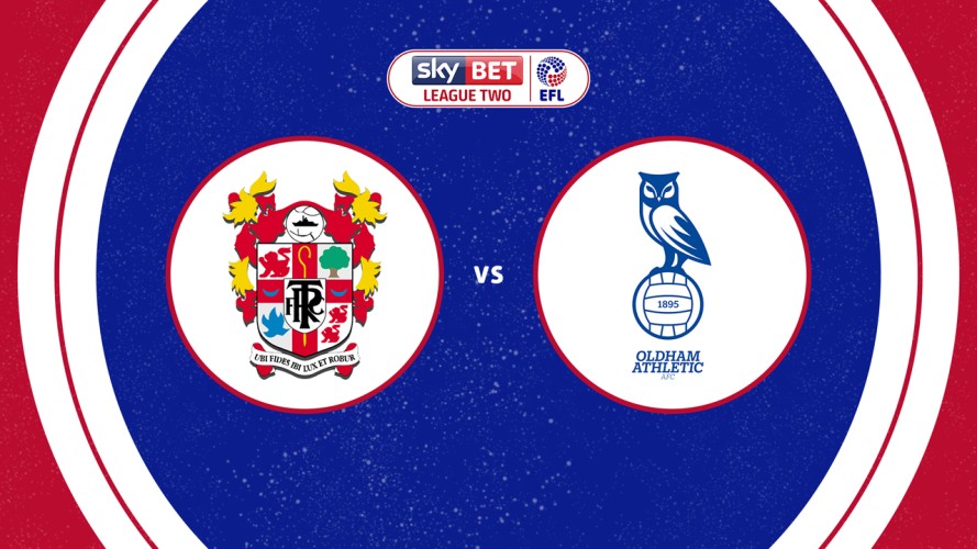 Tranmere Rovers vs Oldham Athletic event artwork