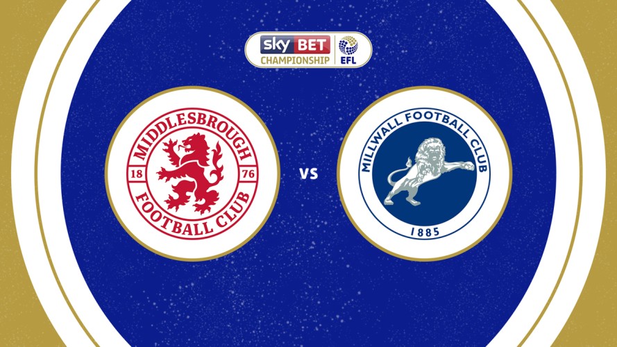 Middlesbrough vs Millwall event artwork