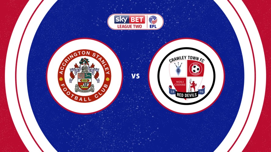 Accrington Stanley vs Crawley Town event artwork