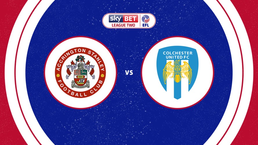 Accrington Stanley vs Colchester United event artwork