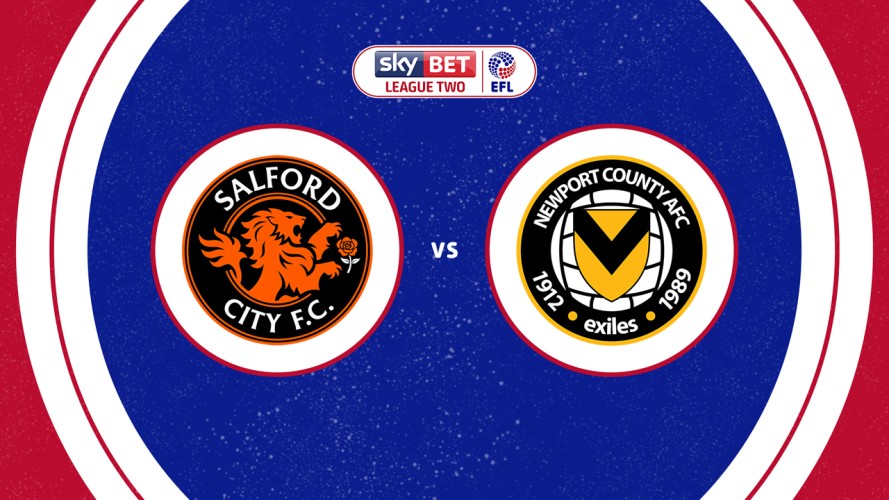 Salford City vs Newport County event artwork
