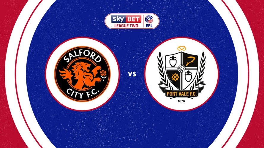 Salford City vs Port Vale event artwork
