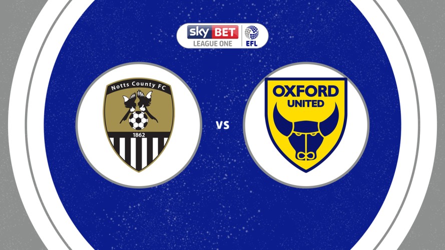 Notts County vs Oxford United event artwork