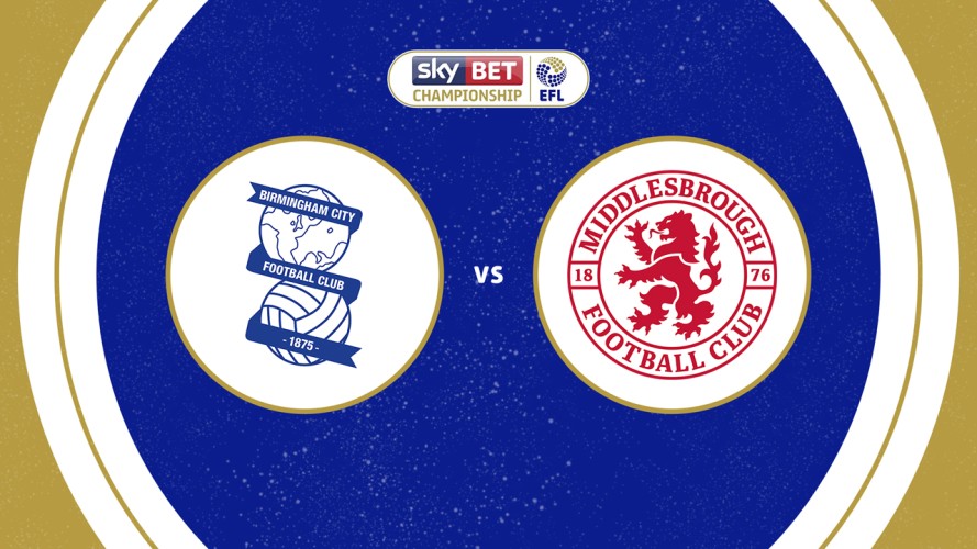 Birmingham City vs Middlesbrough event artwork
