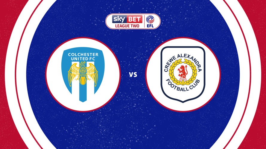 Colchester United vs Crewe Alexandra event artwork
