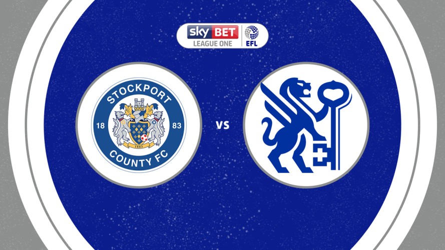 Stockport County vs Peterborough United event artwork