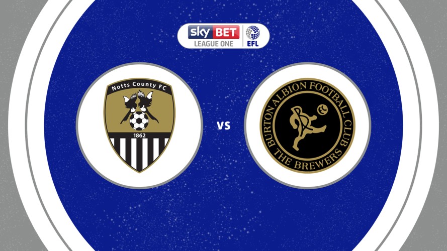 Notts County vs Burton Albion event artwork