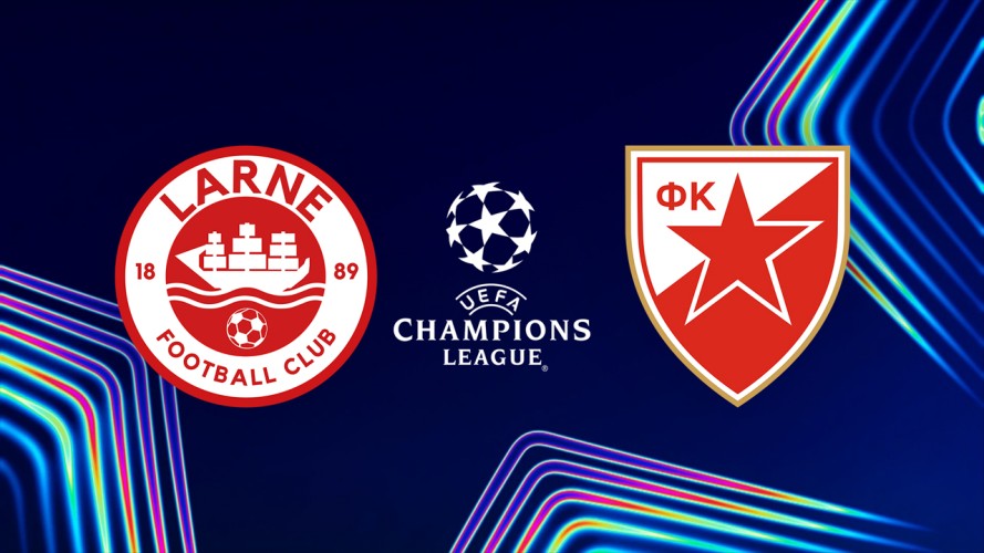 Larne vs Crvena Zvezda event artwork
