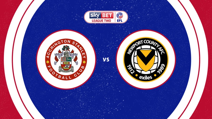 Accrington Stanley vs Newport County event artwork