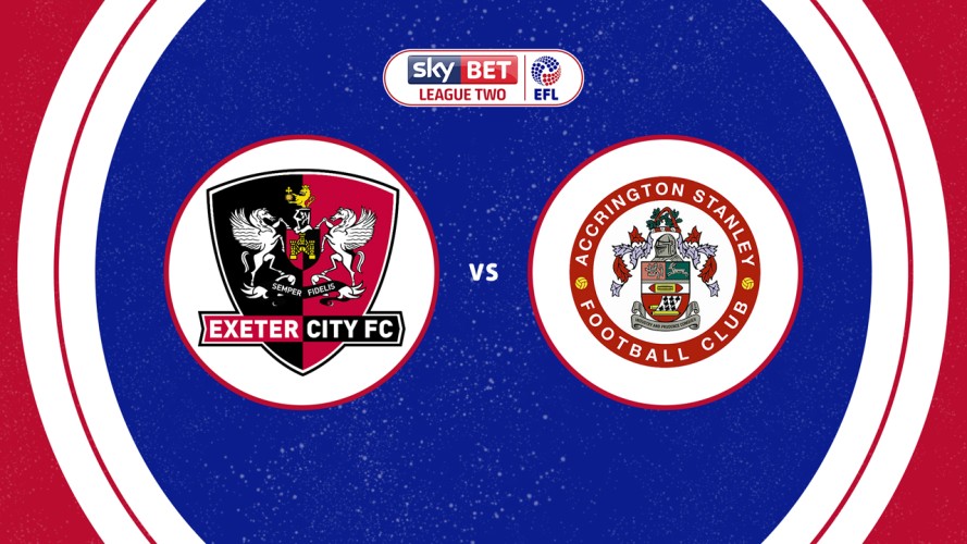 Exeter City vs Accrington Stanley event artwork