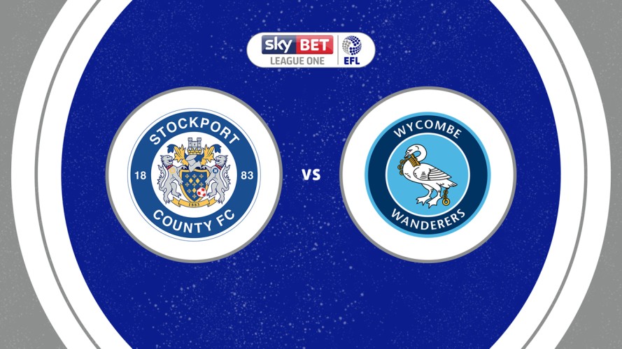 Stockport County vs Wycombe Wanderers event artwork