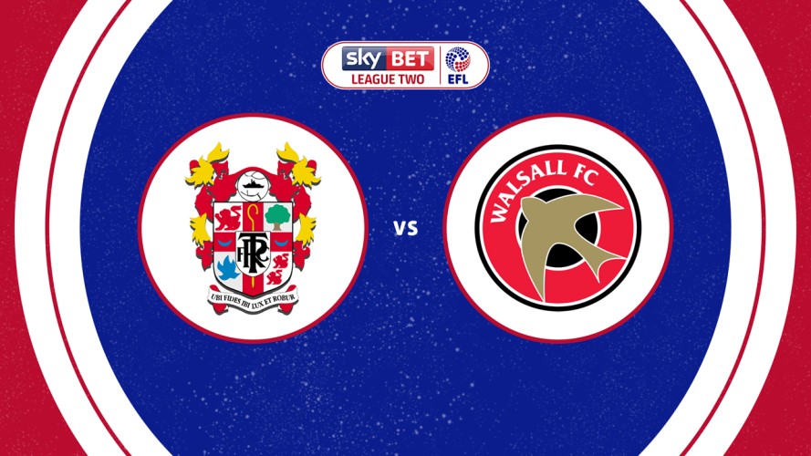 Tranmere Rovers vs Walsall event artwork