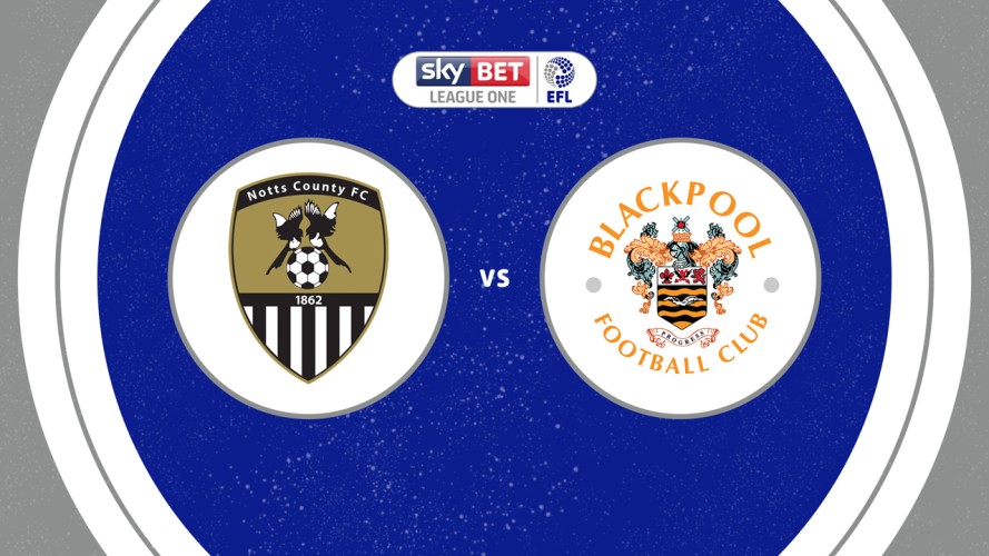 Notts County vs Blackpool event artwork