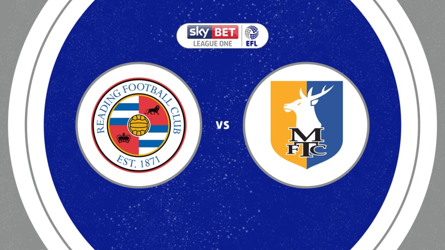 Reading vs Mansfield Town event artwork