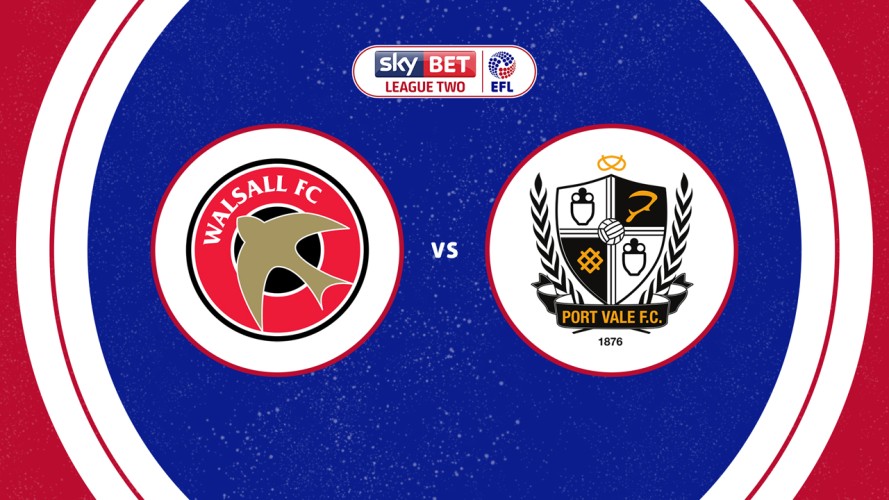Walsall vs Port Vale event artwork