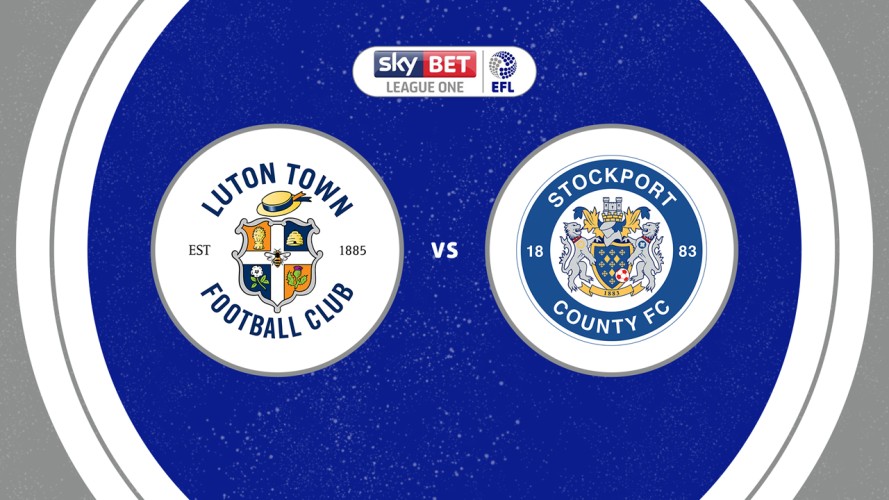 Luton Town vs Stockport County event artwork