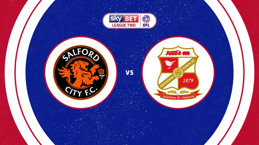 Salford City vs Swindon Town event artwork