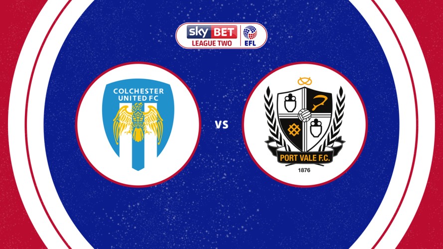 Colchester United vs Port Vale event artwork