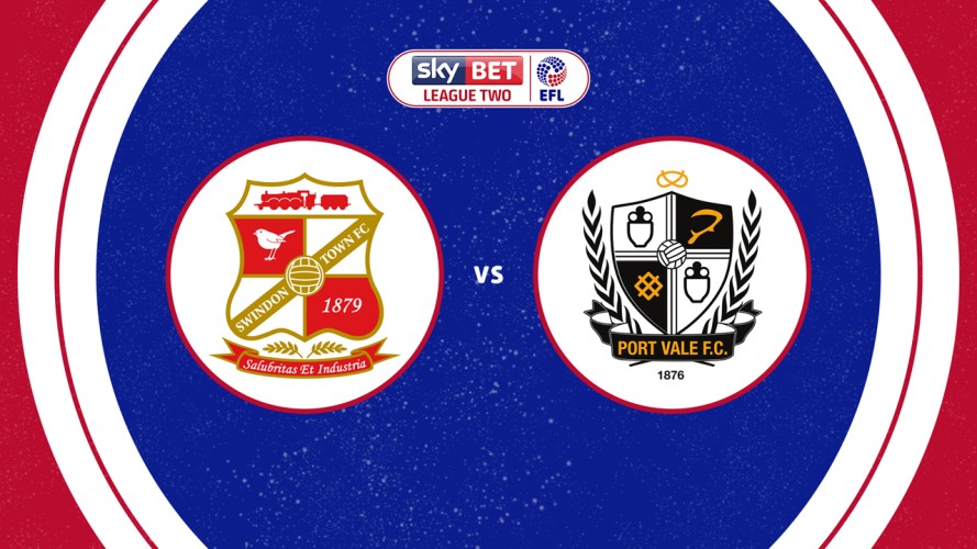 Swindon Town vs Port Vale event artwork