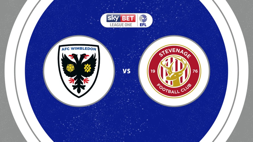 AFC Wimbledon vs Stevenage event artwork