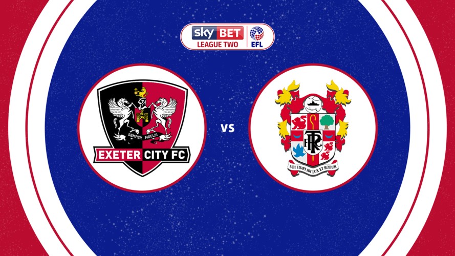 Exeter City vs Tranmere Rovers event artwork