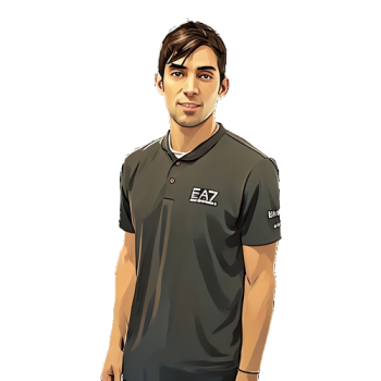 Cristian Garin player cartoon