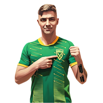 Bradley Cross player cartoon