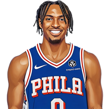 Tyrese Maxey player cartoon