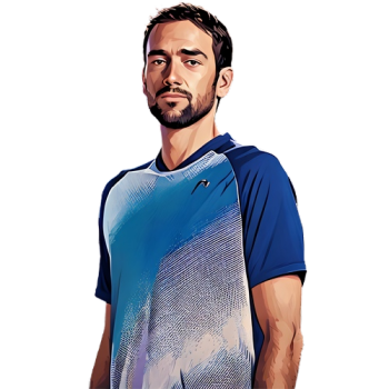 Marin Čilić player cartoon