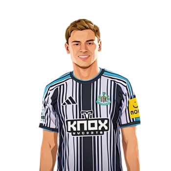 Harvey Barnes player cartoon