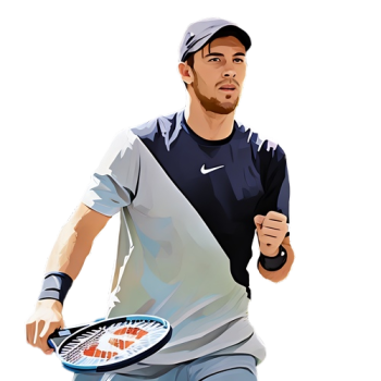 Borna Ćorić player cartoon